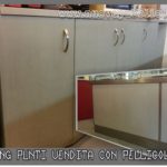 Rivestimento stigliatura con PVC Wrap effetto alluminio spazzolato.