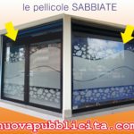 Vetrofanie con PVC sabbiato.