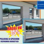 Pellicole a specchio Anti Calore, ideali per abbattere l'assorbimento di raggi UV fino al 75%.